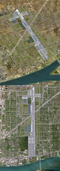 Coexistence of multiple scales of production in Detroit