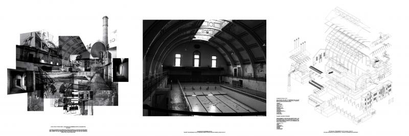 The redundant and abandoned Haggerston swimming pool - an object of speculation and projection in Hackney. A fragment of the city where ideas of conservation and  preservation have a powerful force. The empty structure becomes a framework for various suggestive programs and facilities by the residents of Hackney.