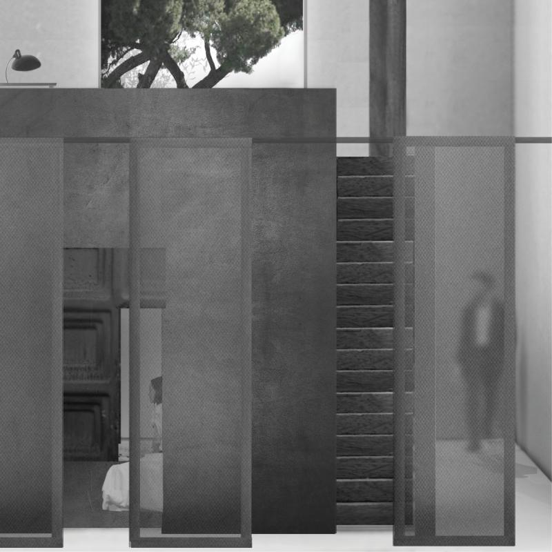 Like japanese sliding doors or shoji screens, with their degrees of opacity, the internal partitions create multiple levels of visibility and intricacy. In this way, the disposition of the internal layers in relation to the core and the external space can be controlled with a range of spatial compartments. These compartments include kitchen, bathroom, storage elements and the staircase. And beyond, the other domestic divisions of work, play and other living spaces.

