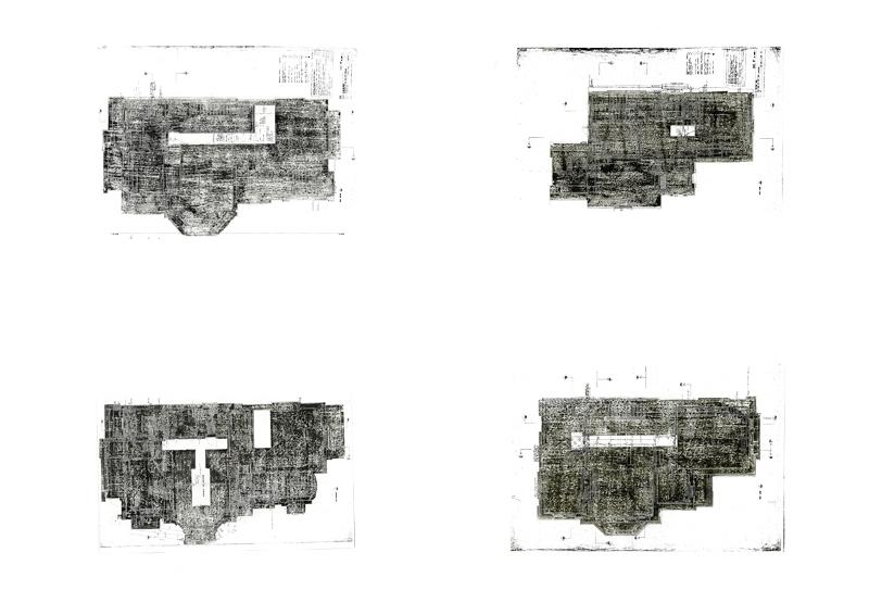 The plans of the hidden space designed for a boy, overlaid on to the Smithson's alterations of the house.
